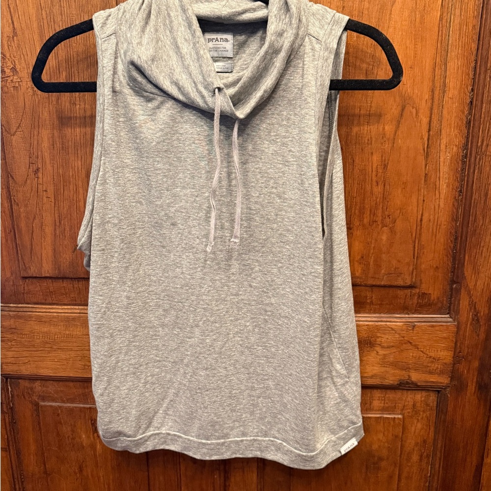 Prana Light Gray Cowl Neck Barmsee Tank
